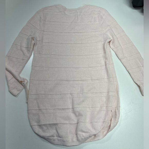 Lisa Todd Baby Pink Tie Sleeve Detail Cotton Sweater Size Small - Picture 9 of 9
